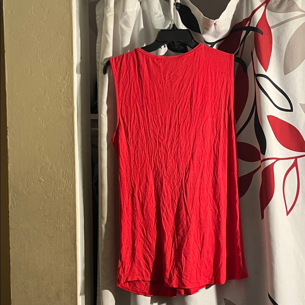 Grace Elements Red Ruffle Blouse - Picture 4 of 4